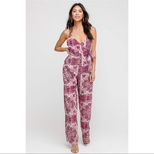 NWOT Lush Cara Jumpsuit